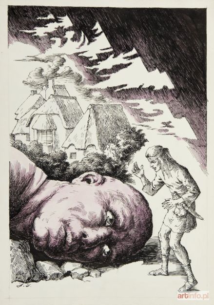 SKARŻYŃSKI Jerzy | Sakriversum - ilustracja do czasopisma Nowa Fantastyka, 1988 r.