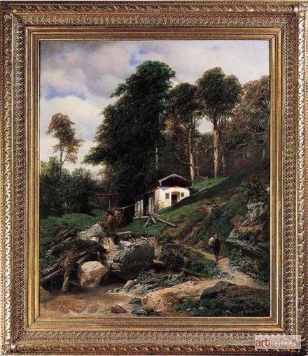 GRABIŃSKI Henryk | Pejzaż alpejski z okolic Ramsau, 1866