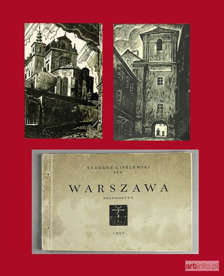 CIEŚLEWSKI Tadeusz  (syn) | Teka: Dwanaście widoków Warszawy w drzeworytach Tadeusza Cieślewskiego syna, 1930