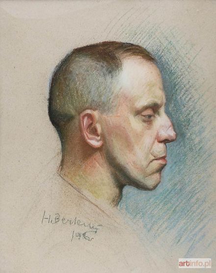 BERLEWI Henryk | Profil mężczyzny z bliznami, 1916