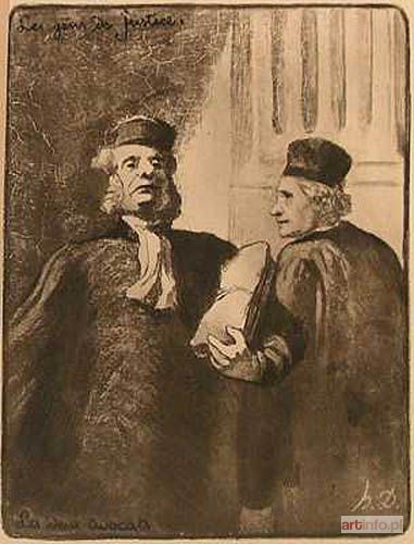 DAUMIER Honoré | Les gens de Justice. Les deux avocats