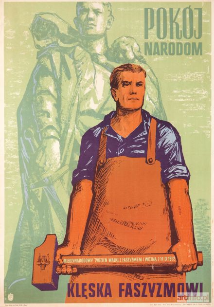 GÓRKA Wiktor | Plakat - Pokój narodom, klęska faszyzmowi, 1952 r.