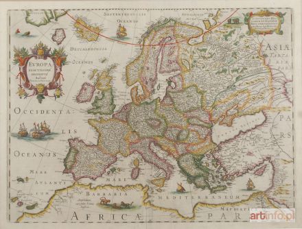 HONDIUS Hendrik II | Mapa Europy, ok. 1650 r.