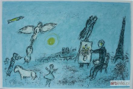 CHAGALL Marc | Malarz i jego sobowtór (Derrière le Mirroir nr 246, 1981, Mourlot #992)