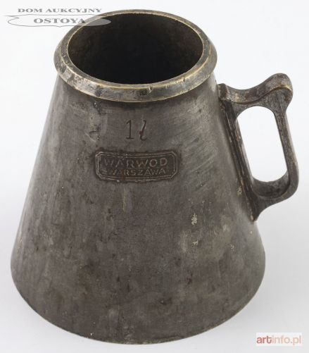 MIARKA 1 LITR DO ALKOHOLU WARSZAWSKIEJ FIRMY WARWOD, XIX/XX w.