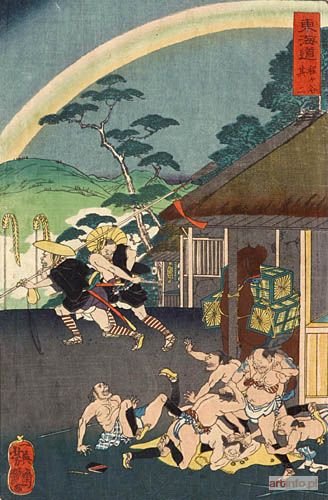 UTAGAWA YOSHITSUYA I | BIJATYKA PRZED ZAJAZDEM, 1856 r.