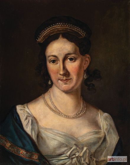 MALARZ ROSYJSKI | PORTRET DAMY W STROJU ROSYJSKIM, ok. 1820