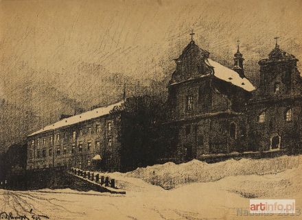 DOBROWOLSKI Odo | Lwów. Kościół św. Wawrzyńca i klasztor Bonifratrów, 1915