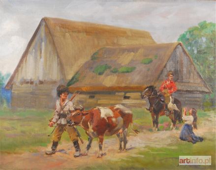 KOSSAK Jerzy | Kozacy i dziewczyna, 1932