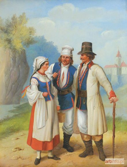 GERSON Wojciech | Wieśniacy na tle pejzażu, 1849-1852