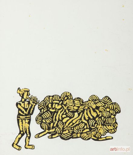 OPAŁKA Roman | Le Tigre, Ilustracja do książki Roberta Stillera Skamieniały statek, 1967 r.