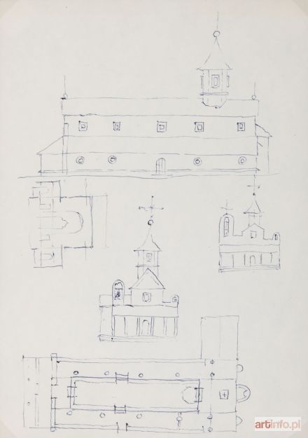 NOWOSIELSKI Jerzy | Bez tytułu (Cerkiew/Szkice), 1990 r.