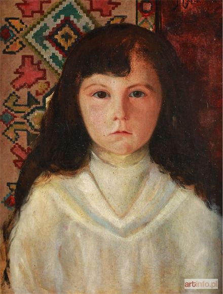 GAŁEK Stanisław | Portret dziewczynki w zakopiańskiej ramie, 1901 r.