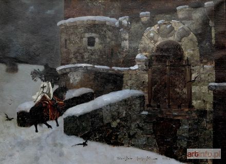 FABIJAŃSKI Stanisław Ignacy Poraj | Rycerz krzyżacki przed bramą zamkową, 1891