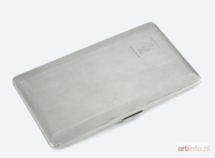 Papierośnica giloszowana z monogramem AR