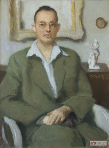 KARPIŃSKI Alfons | PORTRET MĘŻCZYZNY W OKULARACH, 1952