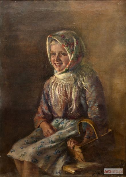 SASKI Sylweriusz | Dziewczynka z koszykiem, 1930 r.