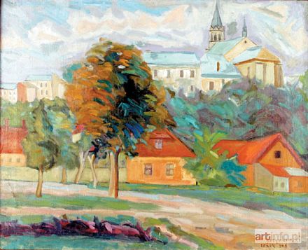 HRYNKOWSKI Jan Piotr (Hryńkowski) | Pejzaż z Sanoka, 1948 r.