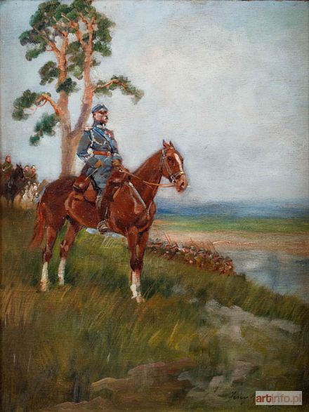 KOSSAK Jerzy | Marszałek Piłsudski na koniu, 1933