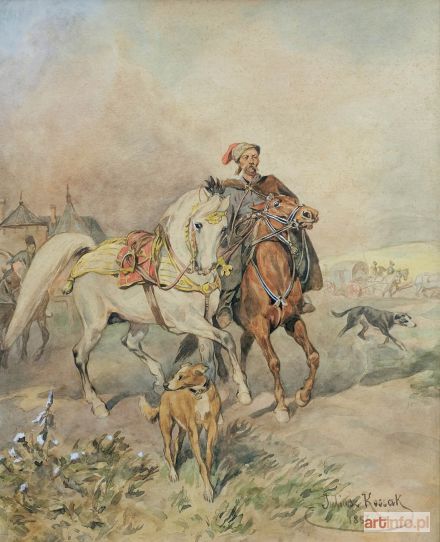 KOSSAK Juliusz | LUZAK W POCHODZIE WOJSKA, 1887