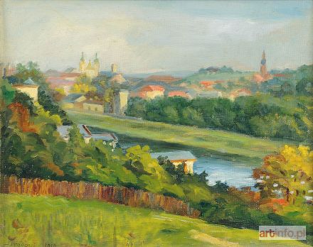 RADLIŃSKA-BRODOWICZ Jadwiga | PANORAMA MIASTA ZZA RZEKI, 1918