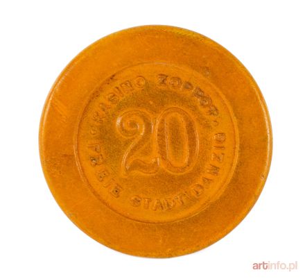 Żeton z sopockiego kasyna o nominale 20