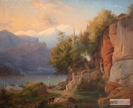 LANGE Antoni | Pejzaż alpejski, 1834 ?