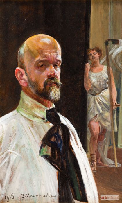 MALCZEWSKI Jacek | Autoportret z Thanatosem, 1916 r.