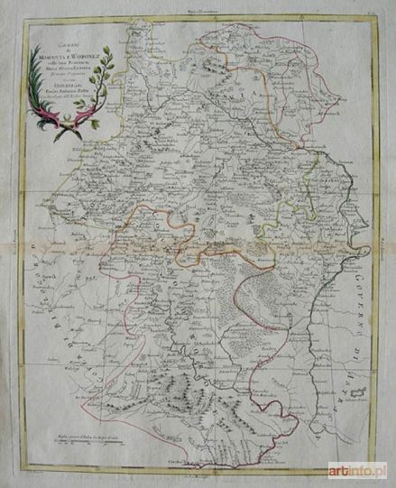 PITTERI Giovanni Marco | Mapa Guberni Moskiewskiej i Woronezkiej