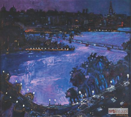 SZANCENBACH Jan | Pejzaż nocny z Paryża: Pont Neuf I Pont Des Arts