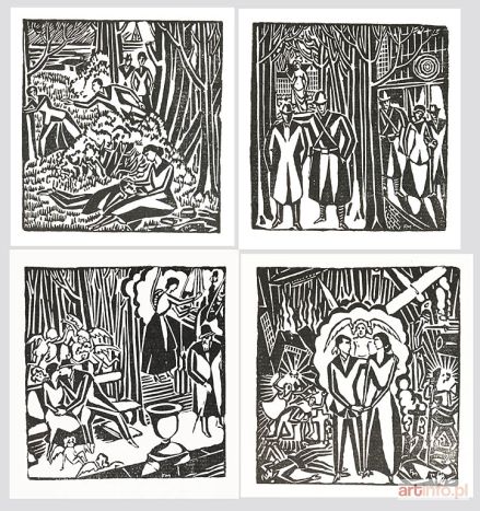 MASEREEL Frans | Zestaw 10 ekspresjonistycznych prac ze scenami miejskimi;