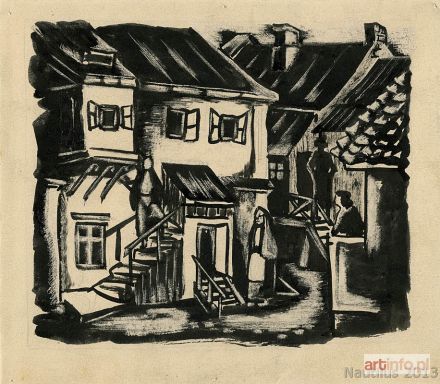 WILKANOWICZ Tadeusz Roman | Podwórko w Krzemieńcu, ok. 1935