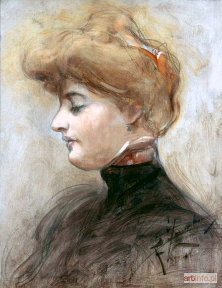 ŻMURKO Franciszek | Głowa blondynki (Portret żony artysty?), ok. 1895