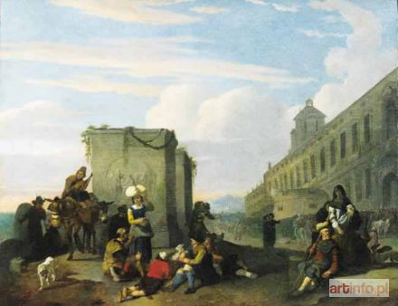 Malarz nieokreślony, flamandzki, XVIII w. | Scena rodzajowa , około 1750