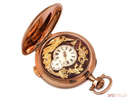 Zegarek kieszonkowy z repetycją, A. Lugrin, Szwajcaria, kon. XIX w.