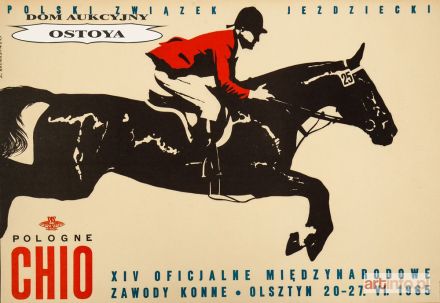 ROZWADOWSKI Jerzy | Plakat XIV OFICJALNE, MIĘDZYNARODOWE ZAWODY KONNE, Olsztyn, 1965