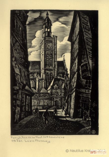 PŁOSZAY Leon | Paryż. Rue de la Mont St. Genevieve, 1936