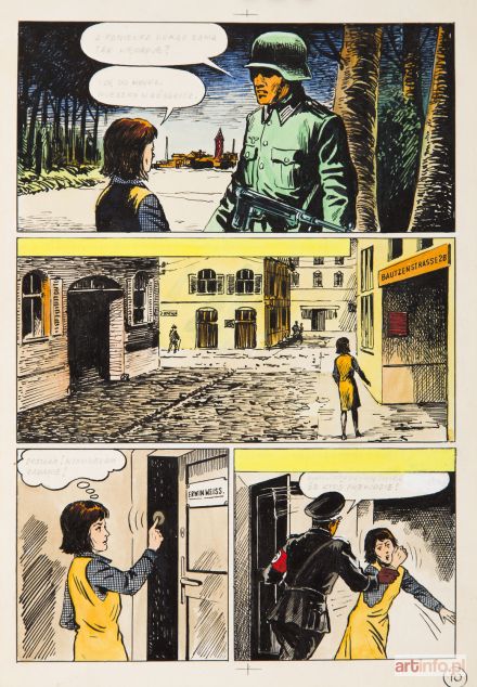 WIŚNIEWSKI Mieczysław | Kapitan Kloss, cz. XVII - Akcja Liść Dębu, plansza komiksowa nr 10 , 1971-73 r.