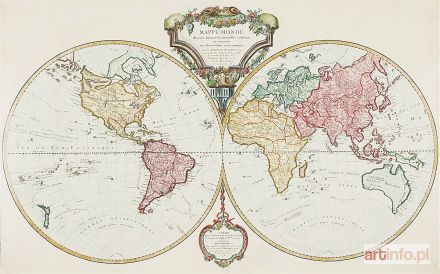 VAUGONDY Gilles Robert de | Mapa świata