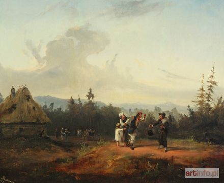 KOSTRZEWSKI Franciszek | Sprzeczka z żydowskim kupcem, 1853