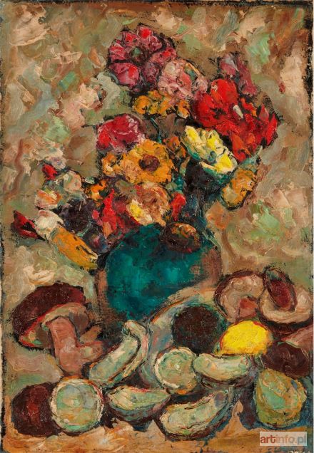 TERLIKOWSKI Włodzimierz | Bouquet de fleurs et champignons/Paysage