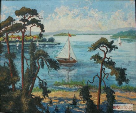 GRÜNWALDT Ingelborg | Łodzie na jeziorze (1965)