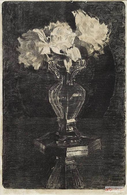 WYCZÓŁKOWSKI Leon | Peonie w kryształowym wazonie, 1922